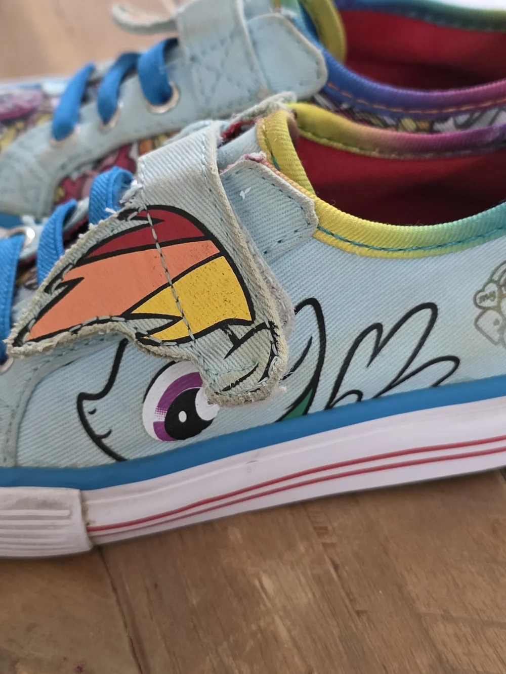 My Little Pony Light Blue Rainbow Accent Kids Sneakers